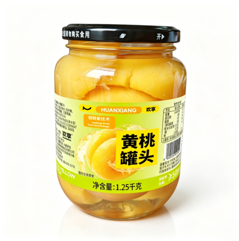 Huanxiang Yellow Peach in Syrup 510g / 1.25kg