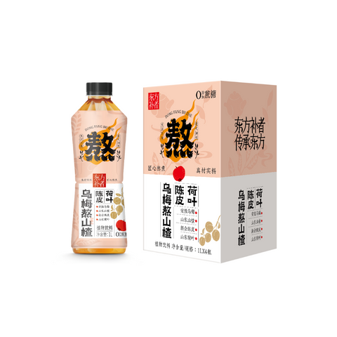 Qingshang Dongfang Buzhe Chenpi Lotus Leaf Plum Hawthorn Plant Drink 1L