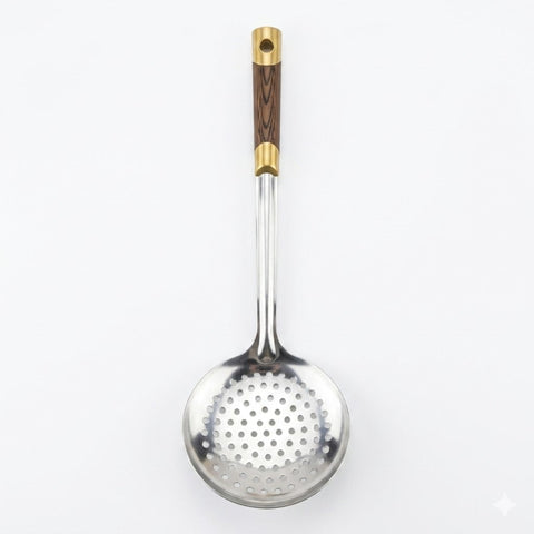 6-cm Stainless Steel Skimmer with Wooden Handle