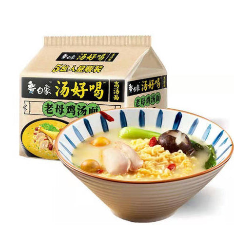 Baixiang Tasty Soup Old Hen Chicken Instant Noodles 5 Pack