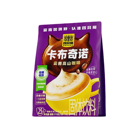 Four Cats Cappuccino & Latte Instant Coffee 375g (15g × 25)
