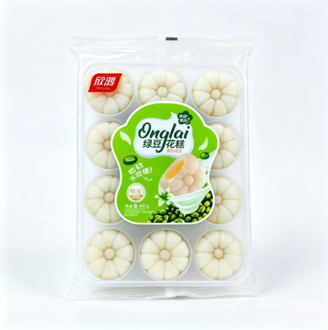 Xinhong Flower Rice Cake 402g – Red Bean / Mung Bean
