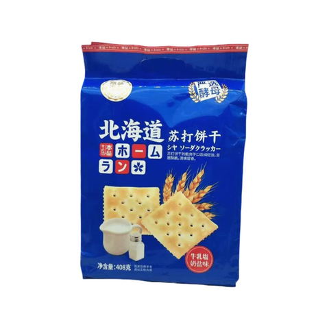 本垒北海道苏打饼408g 奶盐味 / 咸蛋黄味 / 三色藜麦味 / 黑松露火腿味