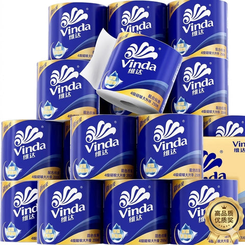 Vinda Soft Toilet Paper Rolls – Strong & Absorbent Household Tissue