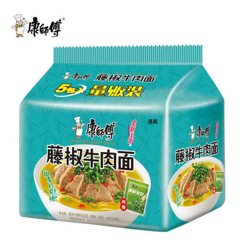 Master Kong Green Peppercorn Beef Instant Noodles 5 Pack