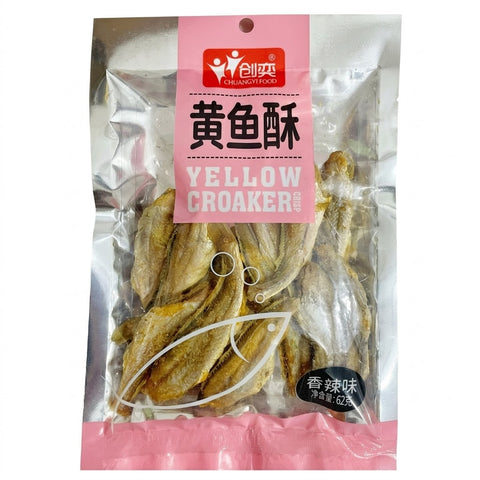 Chuangyi Crispy Yellow Croaker Snack Spicy Flavour 62g