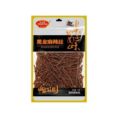 Yiguanyuan Spicy Gluten Snack 72g – Spicy Shreds / Black Sesame Mala Strips