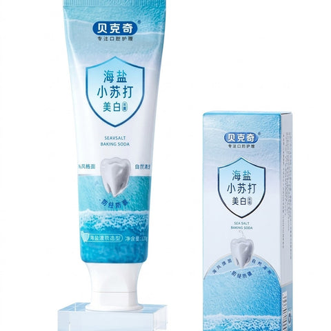 Bakeqi Sea Salt Baking Soda Whitening Toothpaste 120g
