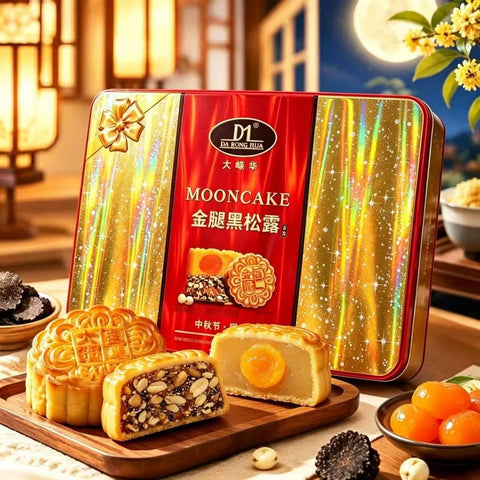 Da Rong Hua Black Truffle & Double Egg Yolk Mooncake Gift Box 900g