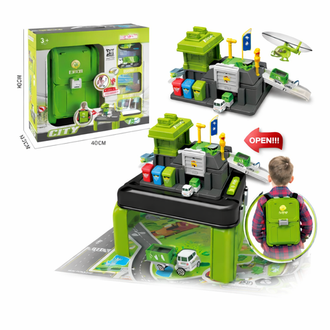 Alloy City Backpack Parking Play Set (40 Pieces)