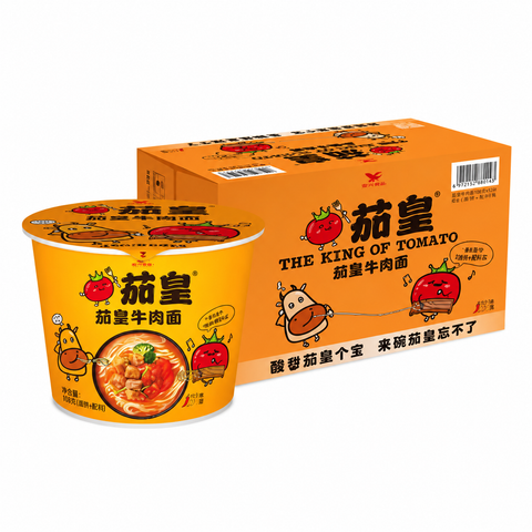 Uni-President Tomato Beef Instant Noodles 12 Bowls