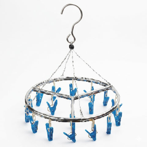 Multi-Clip Hanging Clothes Dryer Rack