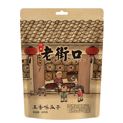 Laojiekou Five Spice Flavoured Sunflower Seeds 400g