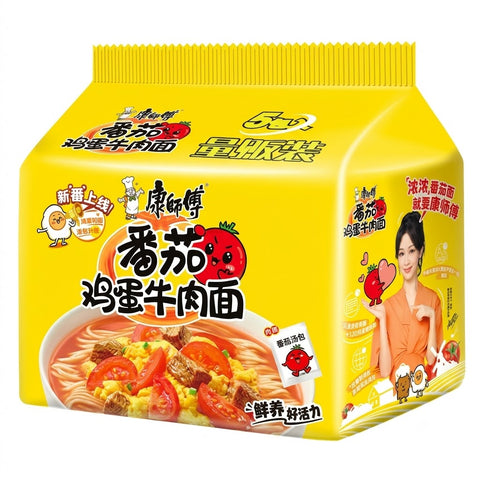Master Kong Tomato Egg & Beef Instant Noodles 105g x 5 Pack