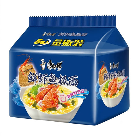 Master Kong Shrimp & Fish Cake Instant Noodles 98g x 5 Pack
