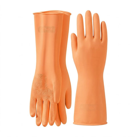 Orange Household Cleaning Gloves