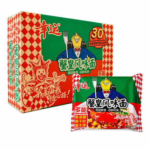 Lucky Crab Roe Instant Noodles 85g x 24 Pack