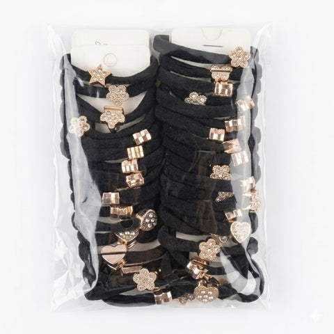 Rhinestone Rubber Bands 1 x 20